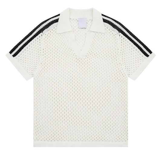 Short Sleeve T-Shirt Men's Summer Loose Casual Couple Polo Collar Half Sleeve Shirt