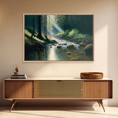 Colorful Watercolor Art, Framed Canvas Print, unique wall art, framed wall art, Landscape watercolor