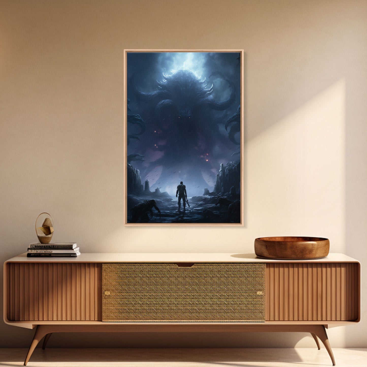 Apocalypse, Dark Art Print, dark fantasy art, Canvas Print, Wall Hanging, Portrait Art, Spooky Decor, Horror Home Decor, Unique Gift