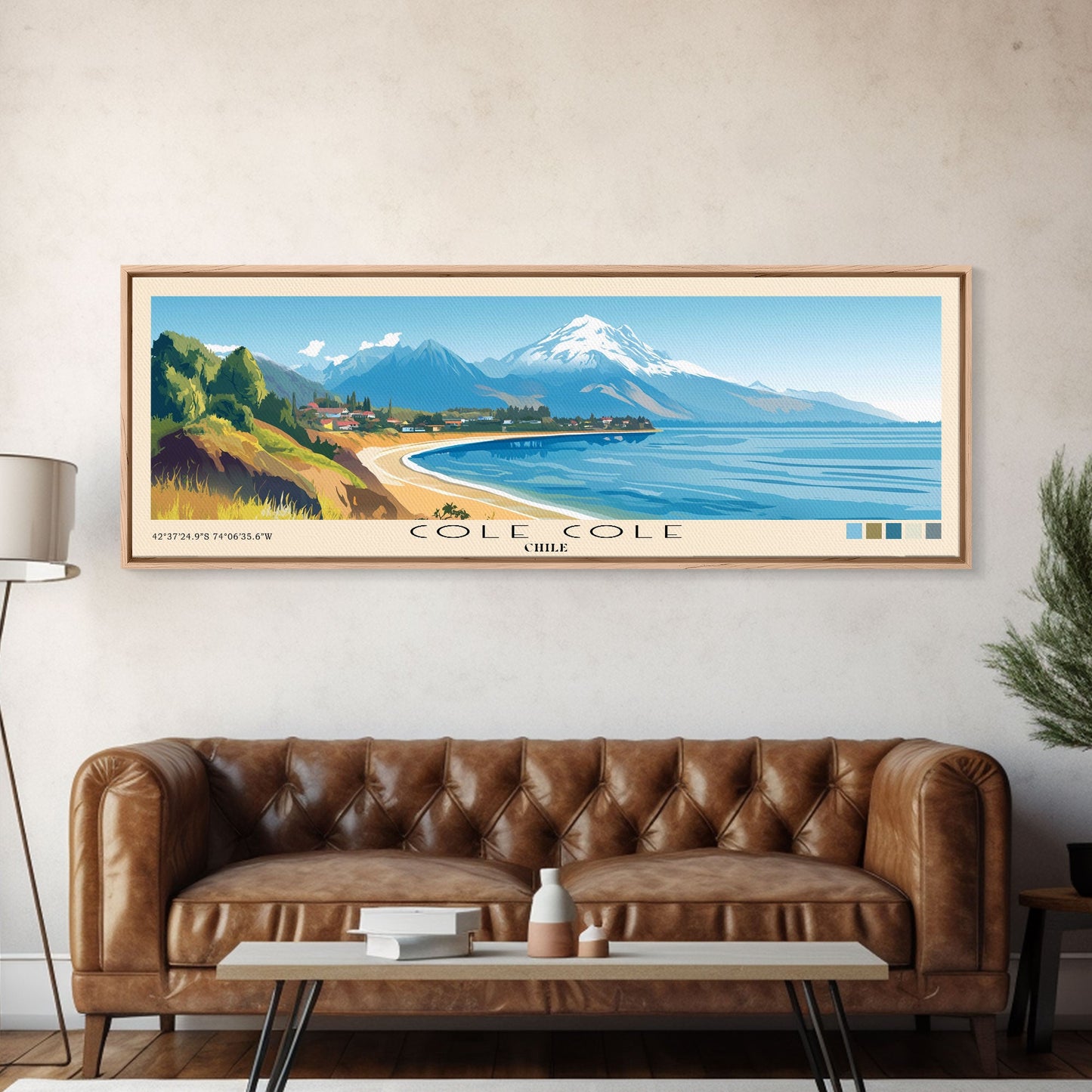 Cole Cole, Chile Panoramic Print, Vacation Gift, Chile Wall Art, Vacation Wall Art, Vacatation Memories, Beach Decor, Beach Or Lakehouse Art