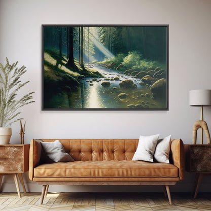 Colorful Watercolor Art, Framed Canvas Print, unique wall art, framed wall art, Landscape watercolor