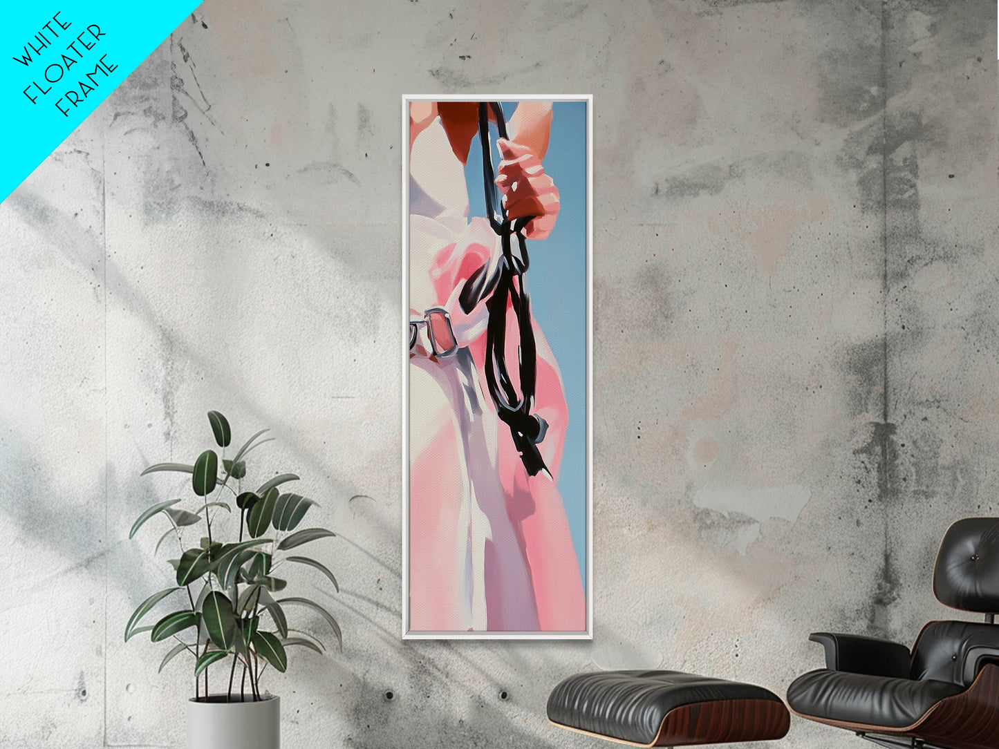 Equestrian Detail, Horse Art, Rustic Wall Decor, Western Aesthetic, Framed Canvas Print, Farmhouse Style, Horse Painting, Entryway Art