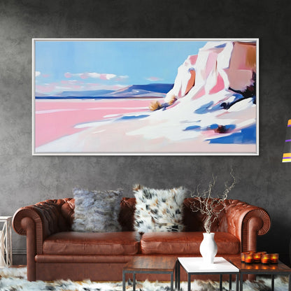 Desert Oasis, Sandstone Cliffs, Southwest Serenity, Canvas Print, Boho Wall Art, Earthy Decor, Rustic Bedroom Art, Scenic Escape