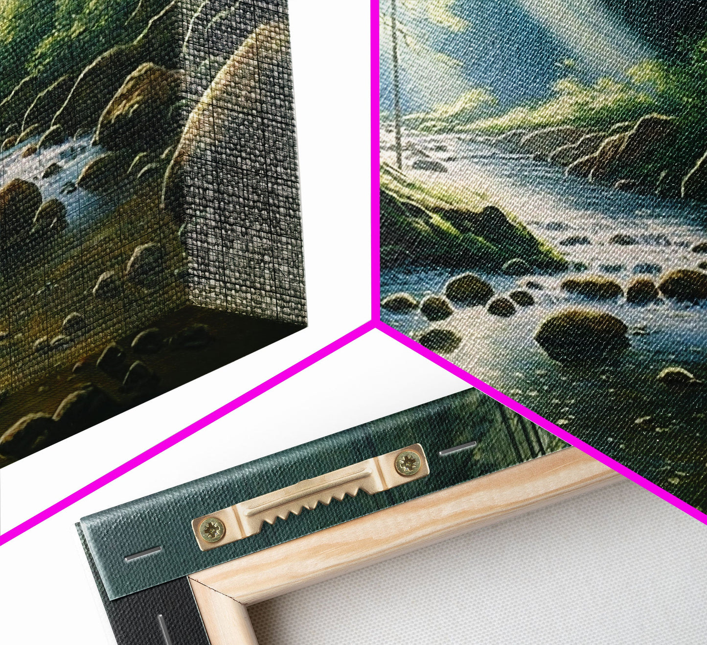 Colorful Watercolor Art, Framed Canvas Print, unique wall art, framed wall art, Landscape watercolor