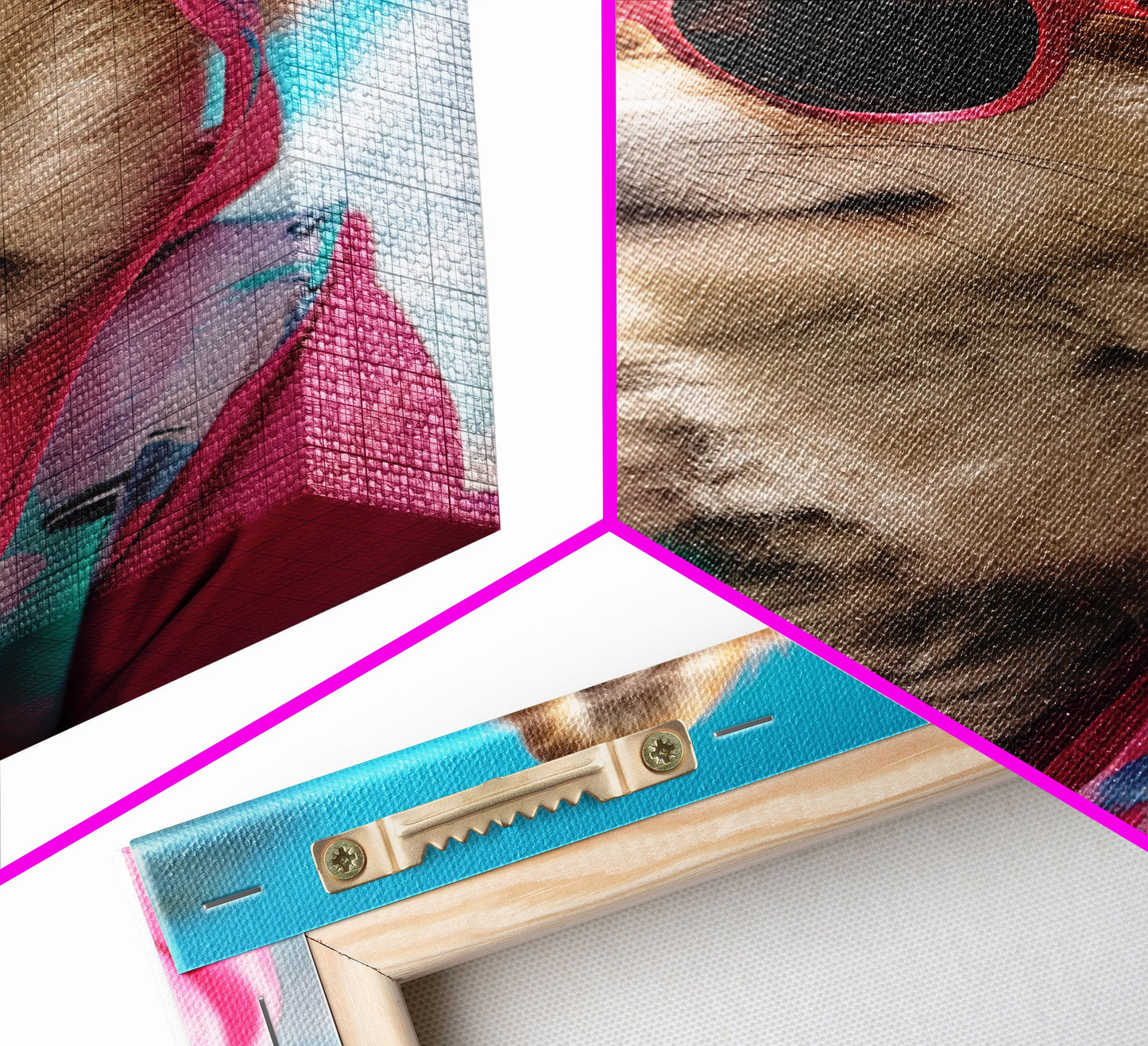 Pomeranian Wall Print, Dog With Shades, Dog Wall Art, Pink Shirt, Funny Wall Art, Framed Wall Art, Framed Canvas, Wall Print, Wall Canvas