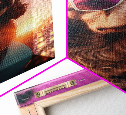 Dachshund Wall Print, Dog Wall Art, Dog Sunglasses, Dog In Teal Shirt, Funny Art, Framed Wall Art, Framed Canvas, Wall Print, Wall Canvas