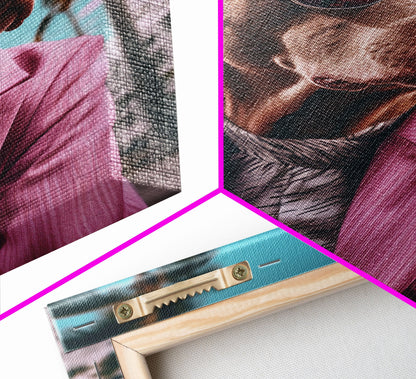 Labrador In Pink Suit Sunglasses Wall Print, Dog Art, Dog Portrait, Dog Art Print, Framed Wall Art, Framed Canvas, Wall Print, Wall Canvas