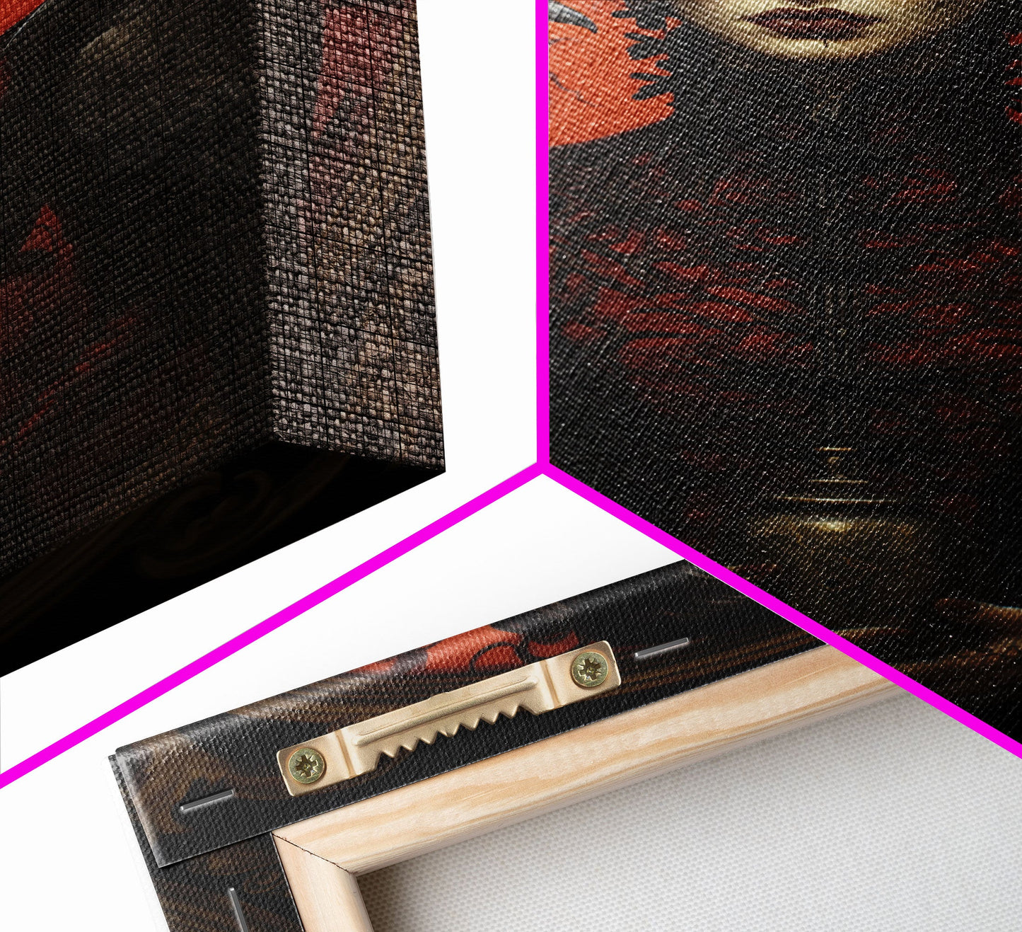 The Witch and Her Crows, Framed Canvas, Oil Painting Print, Halloween Decor, Gothic Art, Dark Academia, Witchcraft Halloween Art, Raven Art