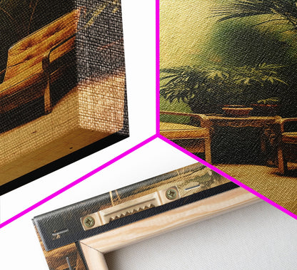 Chair, Tropical Art, Botanical Art, Canvas Print, Wall Hanging, Portrait Art, Home Decor Prints, Office Wall Decor, Modern House Art