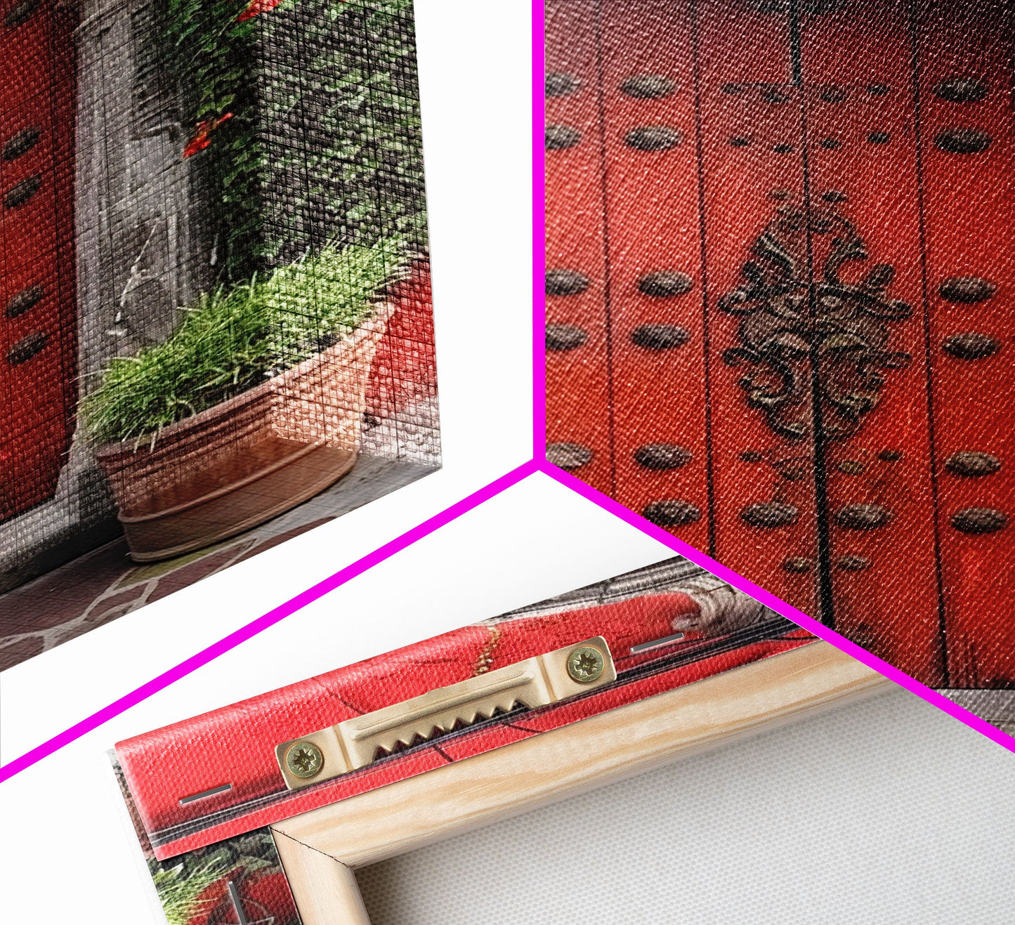 Change Hacienda Architecture Framed Canvas Print, Mexican Wall Art, Art of Mexico, Original Artwork, Wood Framed Ready To Hang