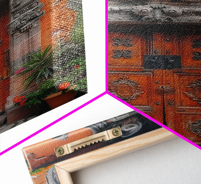 Change23 Colorful Indian Architecture Canvas Print, Traditional Art if India, Photography Print, Indian Wall Art, Living Room Decor