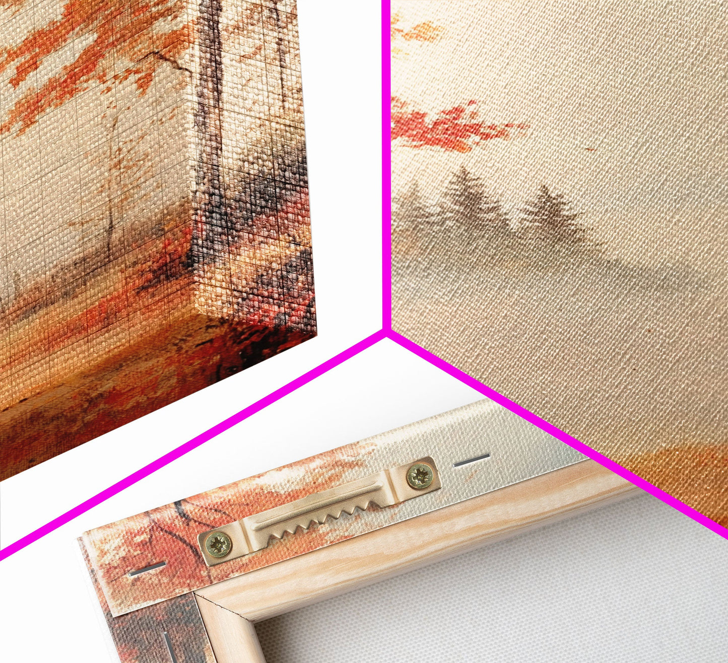 Canvas Print of Serene Autumn Path with Misty Background, Fall Wall Art, Seasonal Decor, Gift Idea, Modern Farmhouse, Autumn Landscape