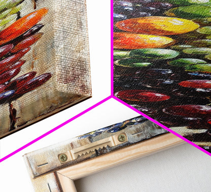 Retro Kitchen Wall Art, Still Life Painting Of Fruit Canvas Print, Narrow Art, Narrow Wall Art, Tall Skinny Art, Skinny Narrow Wall Art