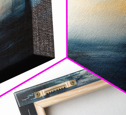 Forest Sunrise Pathway Framed Canvas Print | Smoky Mountain Art | Rustic Decor | Bedroom Art | Fall Artwork | Landscape Painting