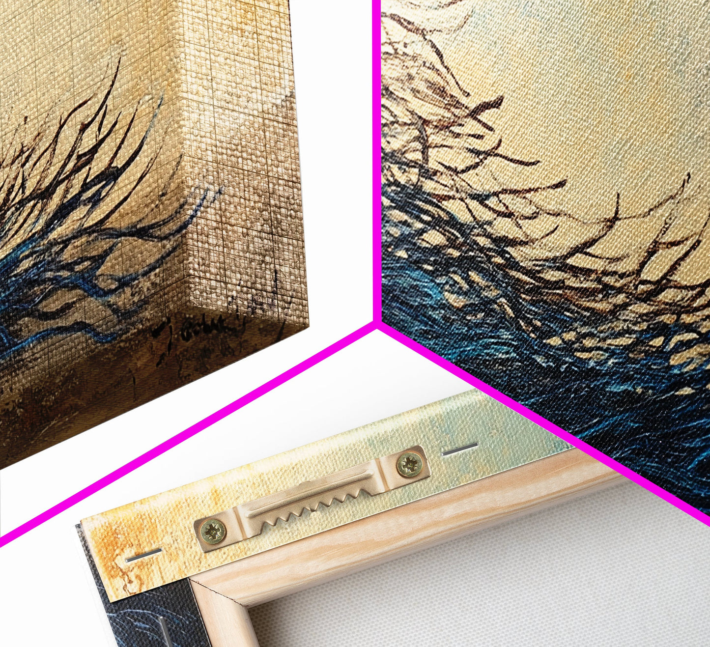 Abstract Wind, Canvas Print, wabi sabi art, moody art, extra wide painting, contemporary abstract, panoramic wall art