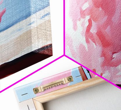 Pink Smoke Painting, Abstract Dreamy Art, Surreal Cloud Wall Decor, Soft Pastel Aesthetic, Modern Statement Piece, Canvas Print