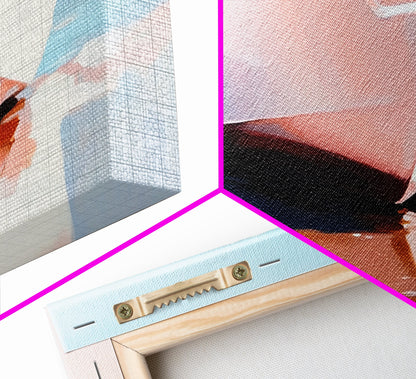 Beach Boat, Ocean Reflection, Coastal Calm, Canvas Print, Minimalist Nautical Art, Summer Home Decor, Living Room Wall Art, Tranquil Vibes