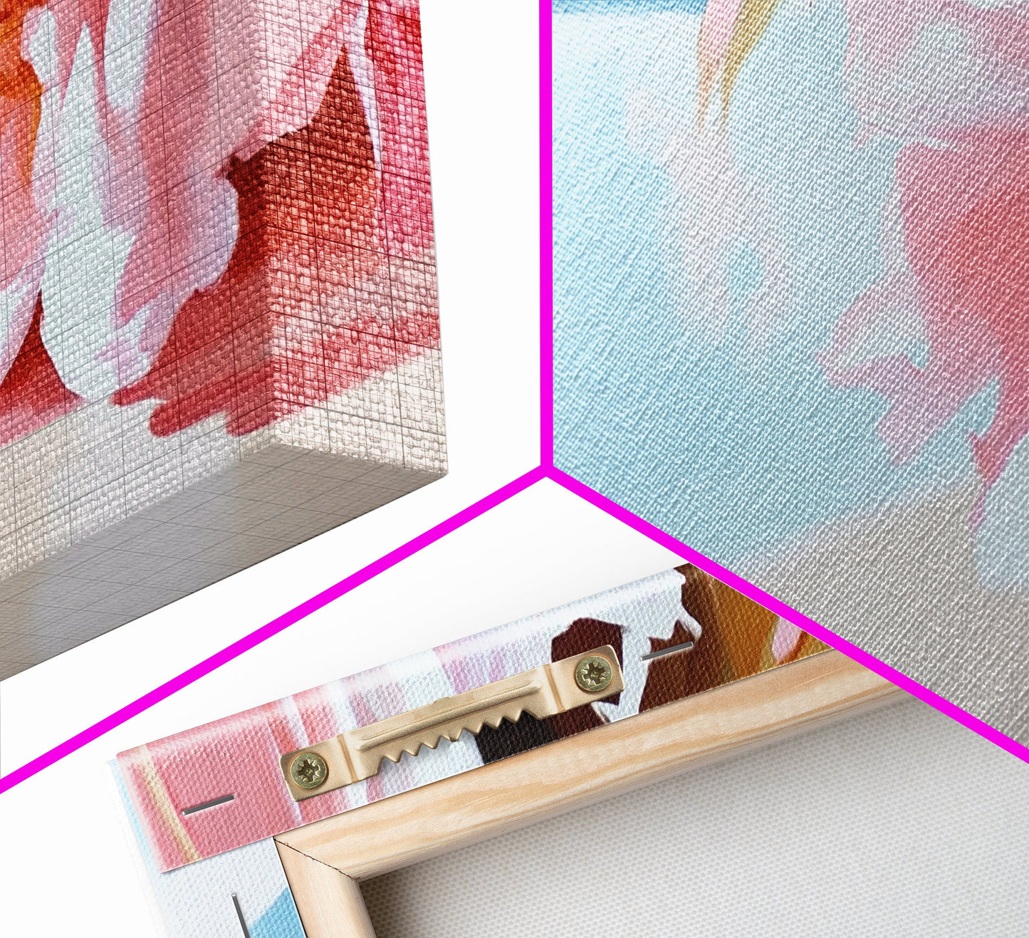 Blossom Beach, Floral Seascape, Coastal Art, Pastel Wall Decor, Living Room Art, Canvas Print, Minimalist Nature Painting, Tranquil Artwork