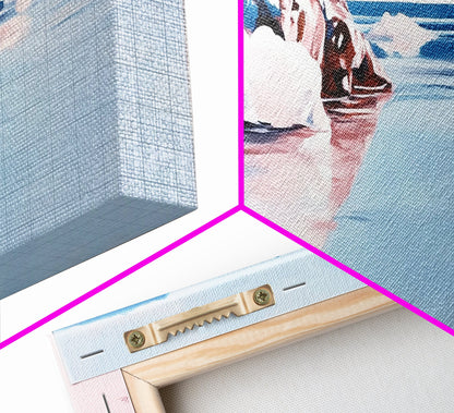 Reflections, Winter Seascape, Arctic Art, Canvas Print, Coastal Wall Decor, Living Room Art, Minimalist Landscape, Nature Painting