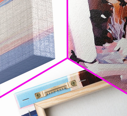 Wooden Pilings, Nautical Seaside Art, Framed Canvas Print, Coastal Minimalist Decor, Beach House Painting, Rustic Ocean Artwork