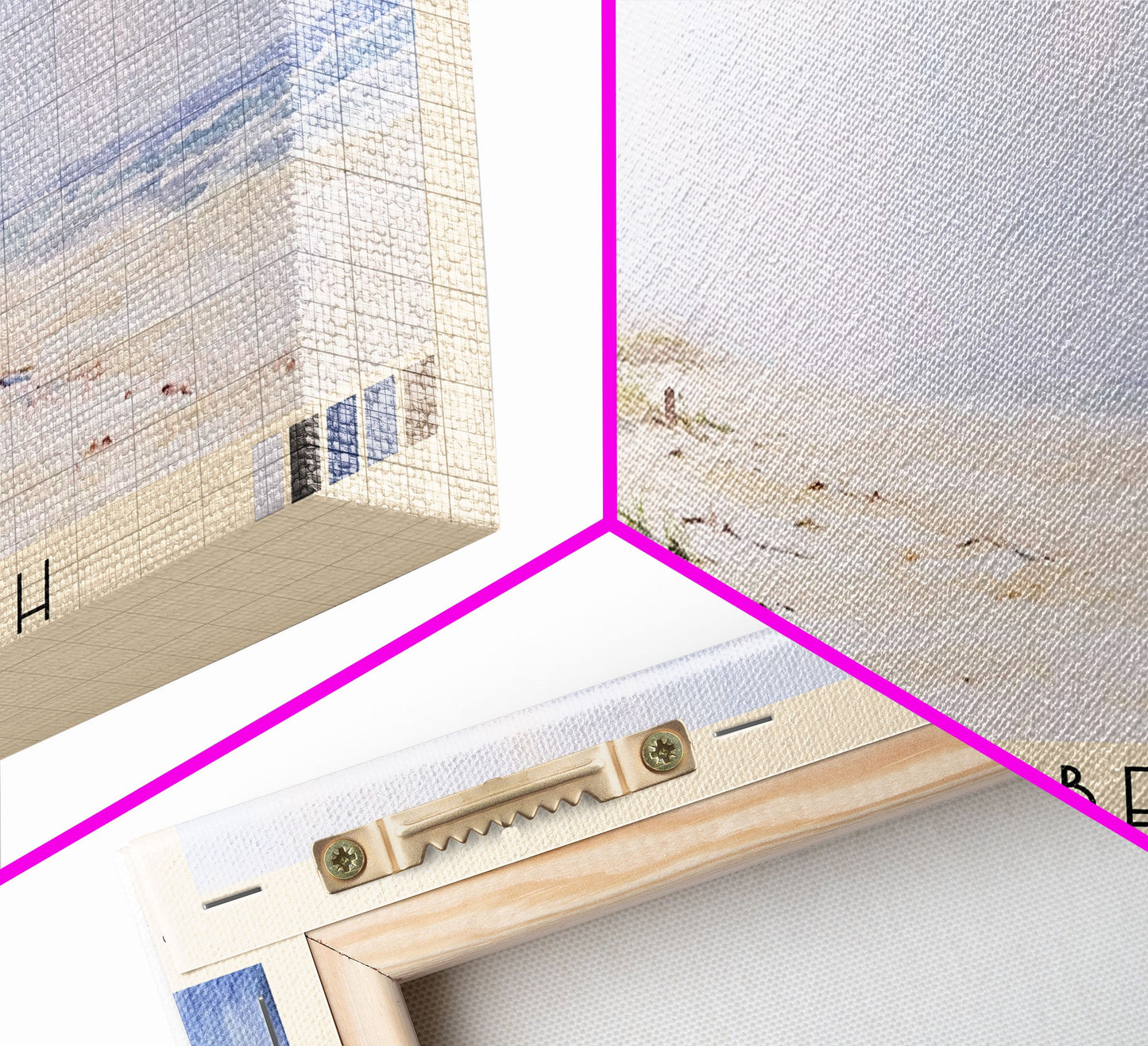 Coligny Beach, South Carolina Watercolor Print, Vacation Gift, South Carolina Wall Art, Beach Painting, Beach Decor, Large Wall Art, Wood Frame Art