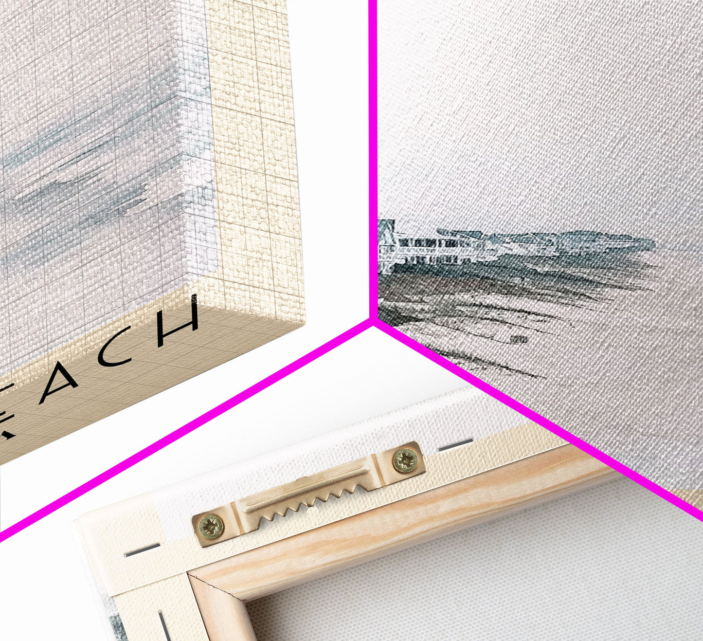 Coligny Beach, South Carolina Watercolor Print, Vacation Gift, South Carolina Wall Art, Beach Painting, Beach Decor, Large Wall Art, Wood Frame Art