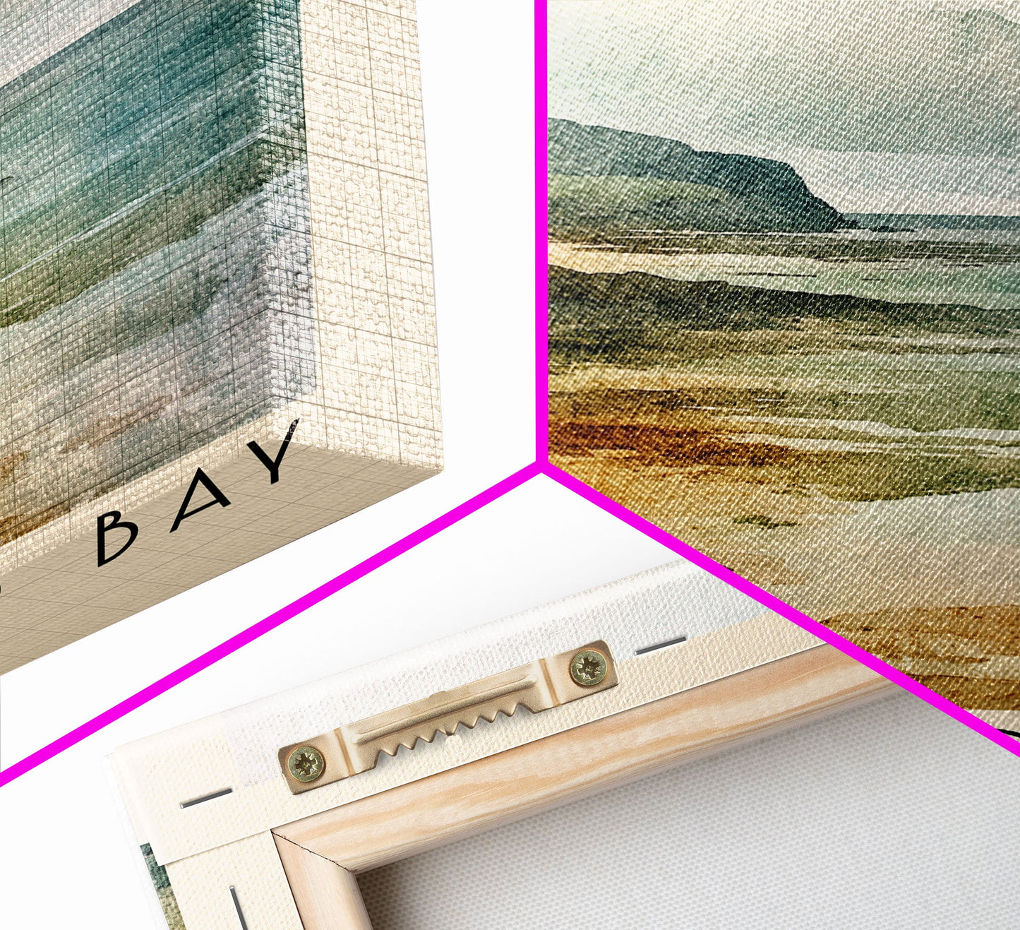 Sandwood Bay, Scotland Watercolor Print, Vacation Gift, Scotland Wall Art, Beach Painting, Beach Decor, Large Wall Art, Wood Frame Art