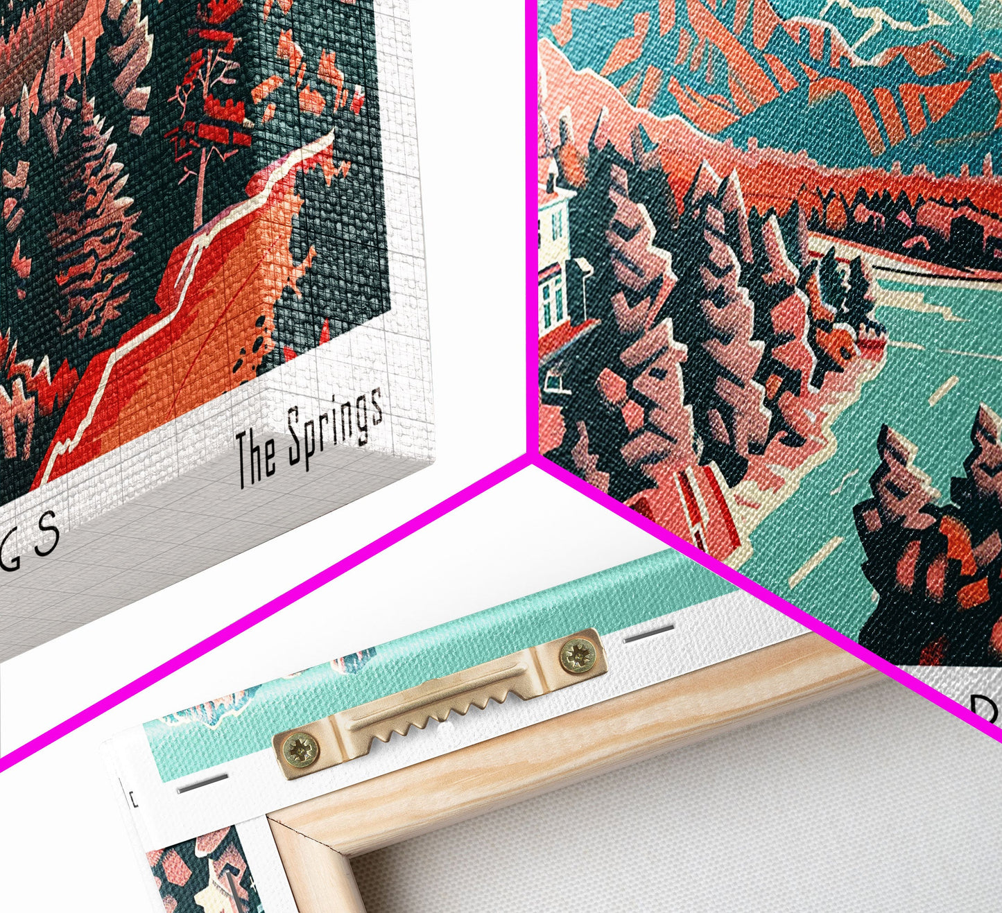 Colorado Springs Colorado Panoramic Travel Poster Canvas Print