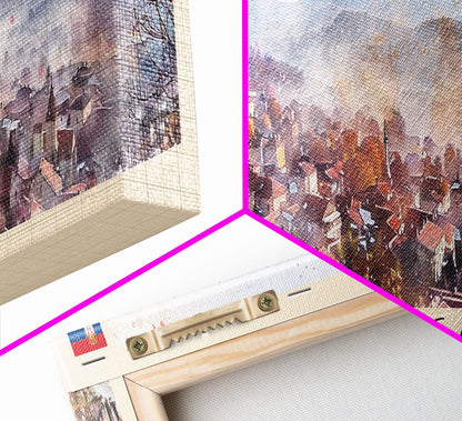 Loznica Serbia Wall Art, Panoramic Travel Poster, Panoramic Framed Canvas Print, City Wall Art, Wall Hanging Home Decor, Travel Art