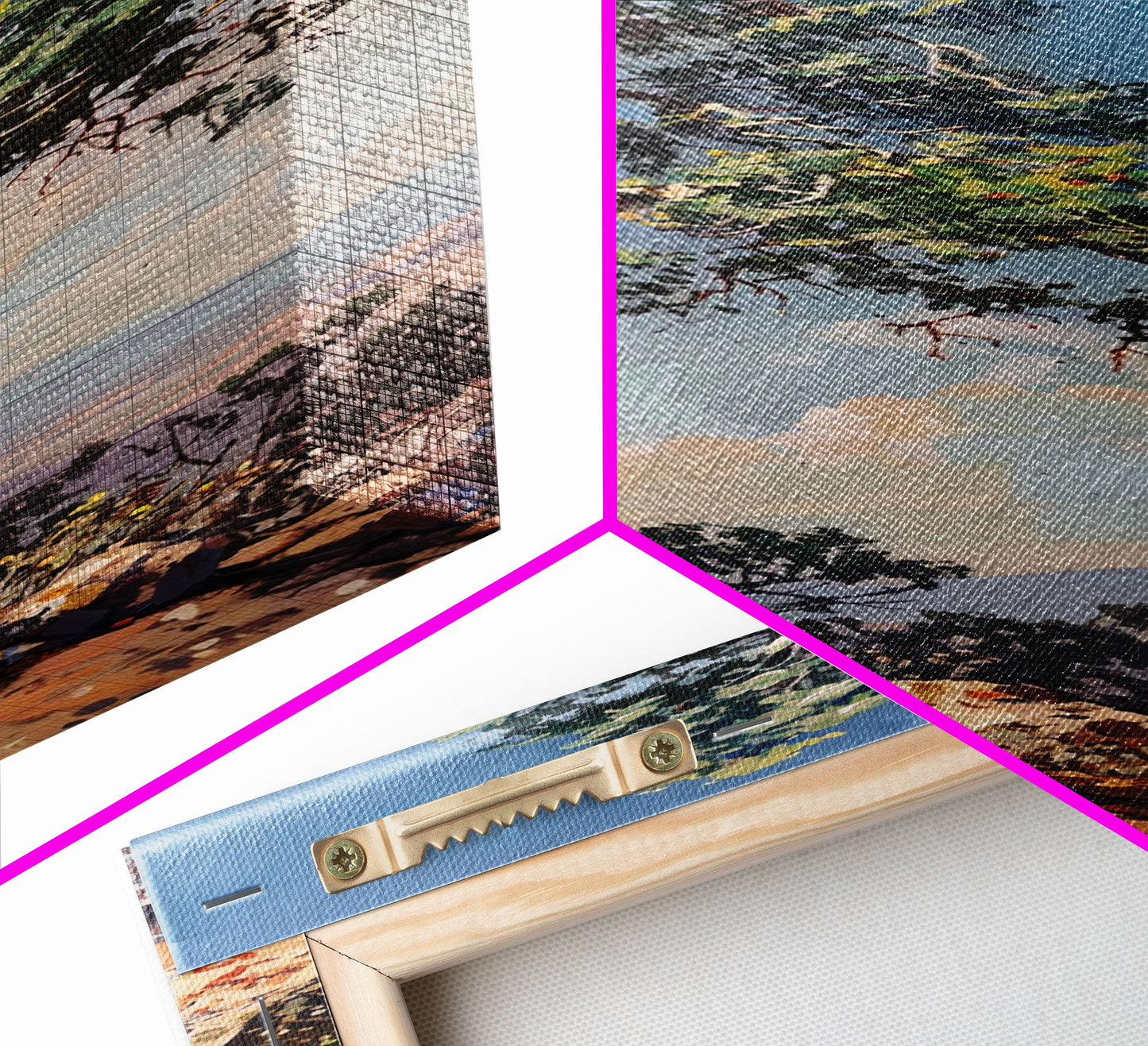 Mountain Landscape Canvas Art Framed, Tall and Skinny Canvas Wall Print, Modern Landscape Painting, Desert Wall Art for Living Room