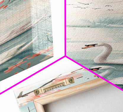 Swirling Butterflies in Japanese Style Tall Skinny Framed Canvas Print - Ukiyo-e Wall Art