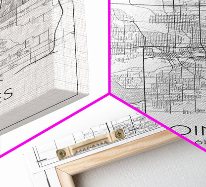 Des Moines Street Map, Iowa Map, City Map Art, Minimalist Art, Wall Art, Canvas Print, Girlfriend Gift, Travel Wall Art, Dorm Room Art