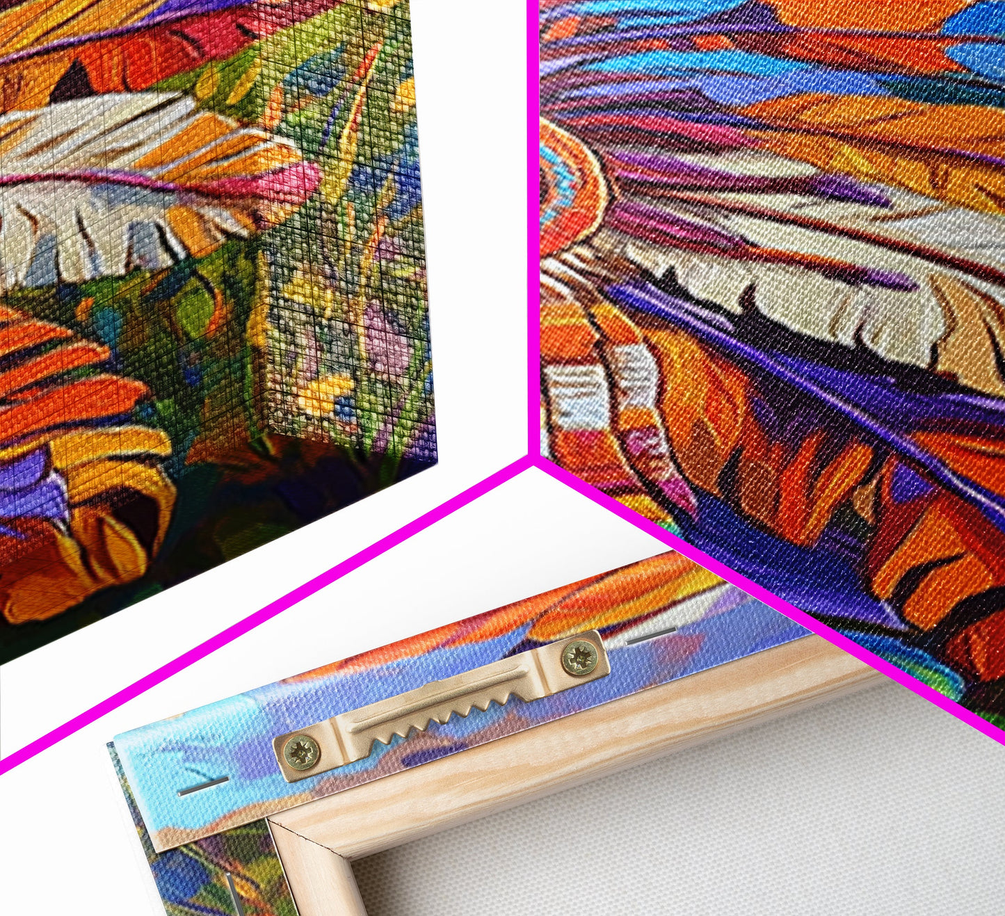 Native American Headdress, Goddess Art Print, Afrocentric Wall Art, Southwest Wall Art, Boho Art, Canvas Print, Rustic Wall Art