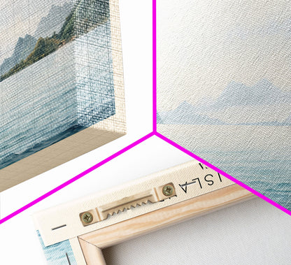 Cocos Island COUNTRY | Framed Travel Poster Canvas Print | Trendy Wall Art | Watercolor Painting | Living Room Art | Unique Art