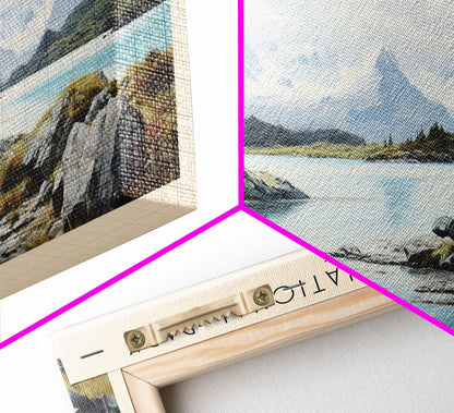 Jotunheimen National Park Framed Canvas Print Travel Poster | Wall Art | Home Decor | Gift For Travel Lover | Wall Hanging | Original Art