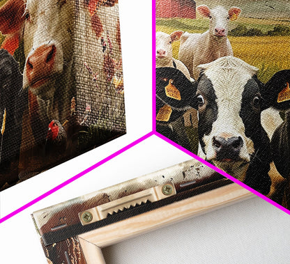 Cute Farmhouse Animal Print, Window Art, Wall Art, Home Decor, Wall Decor, Cute Farmhouse Kitsch Living Room Art