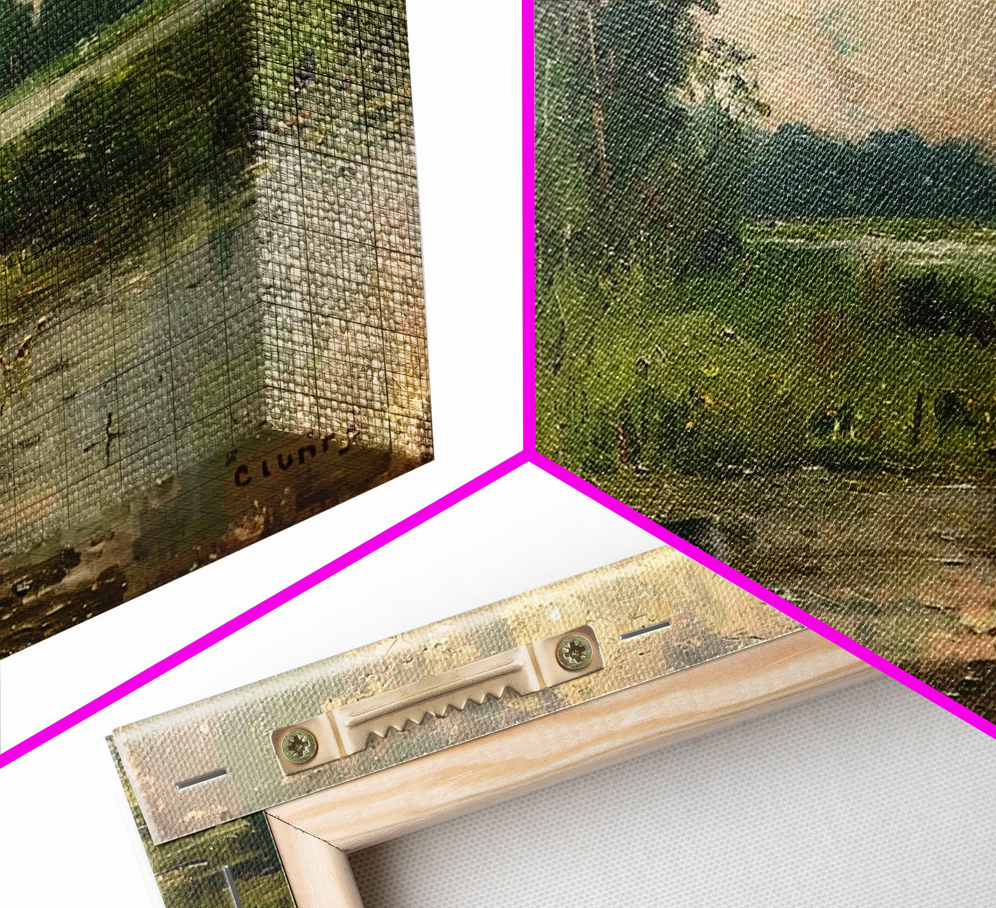 NuevArt Vintage Landscape Art Print | Vintage Painting | Wall Art | Large Print | Landscape Painting | Fall Art Print | Framed Canvas