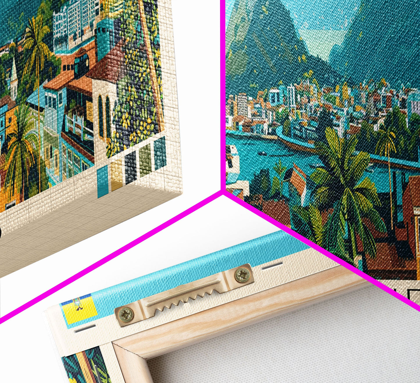 Portoviejo, Ecuador Panoramic Canvas Print, Portoviejo, Ecuador Painting, Ecuador Art, Portoviejo Travel Poster, Travel Art, Guest Room Painting