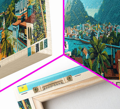 Portoviejo, Ecuador Panoramic Canvas Print, Portoviejo, Ecuador Painting, Ecuador Art, Portoviejo Travel Poster, Travel Art, Guest Room Painting