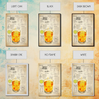 Cocktail Wall Art, Bar Cart Art, Cocktail Gift, Canvas Print, Wall Art, Vertical Print, Dorm Room Art, Kitchen Wall Decor, Friendship Gift