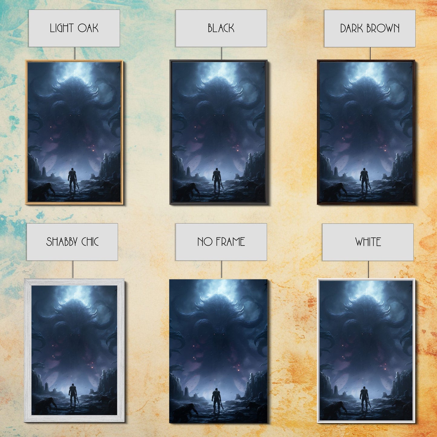 Apocalypse, Dark Art Print, dark fantasy art, Canvas Print, Wall Hanging, Portrait Art, Spooky Decor, Horror Home Decor, Unique Gift