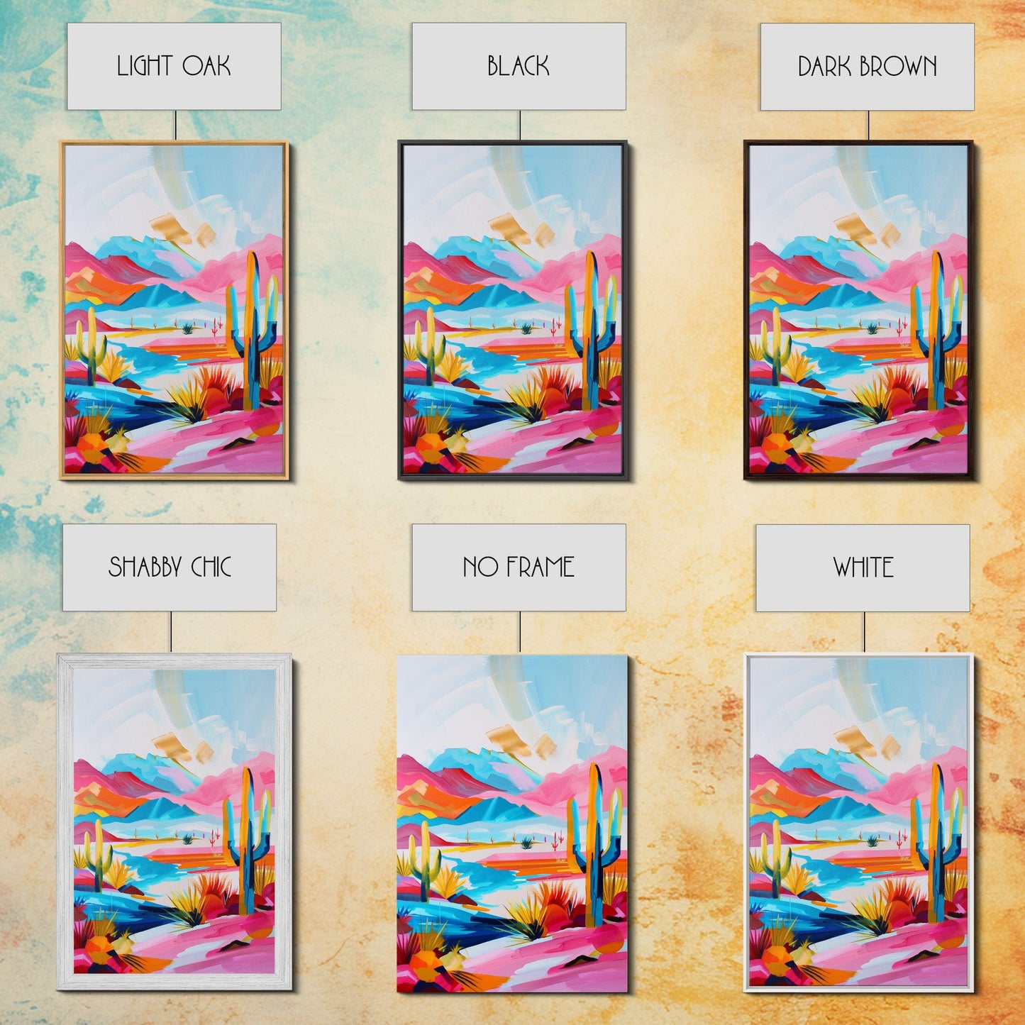 Colorful Mission Style Church Illustration - Framed Canvas Print, Vibrant Church Art, Living Room Decor, Architectural Wall Art