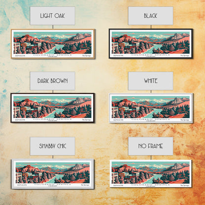 Colorado Springs Colorado Panoramic Travel Poster Canvas Print