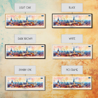 Tartu Estonia Wall Art, Panoramic Travel Poster, Panoramic Framed Canvas Print, City Wall Art, Wall Hanging Home Decor, Travel Art