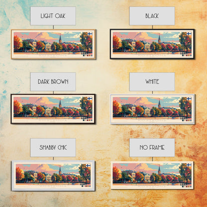 Kostroma Russia  Wall Art, Panoramic Travel Poster, Panoramic Framed Canvas Print, City Wall Art, Wall Hanging Home Decor, Travel Art