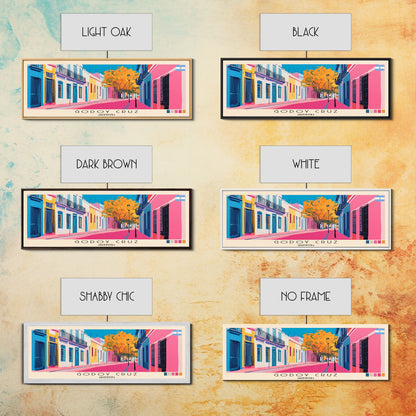 Godoy Cruz, Argentina Panoramic Canvas Print, Godoy Cruz, Argentina Painting, Argentina Art, Godoy Cruz Travel Poster, Travel Art, Guest Room Painting