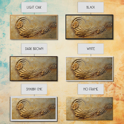 Textured Wave Art, Coastal Decor, Beach House Wall Art, Nautical Painting, Framed Canvas Print, Ocean Inspired Art, Rustic Wall Art