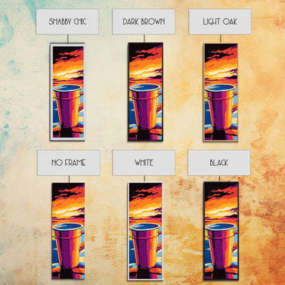 Coffee Cup, Rustic Kitchen Art, Warm Tones, Framed Canvas Print, Cozy Coffee Bar Wall Decor, Modern Kitchen Wall Art