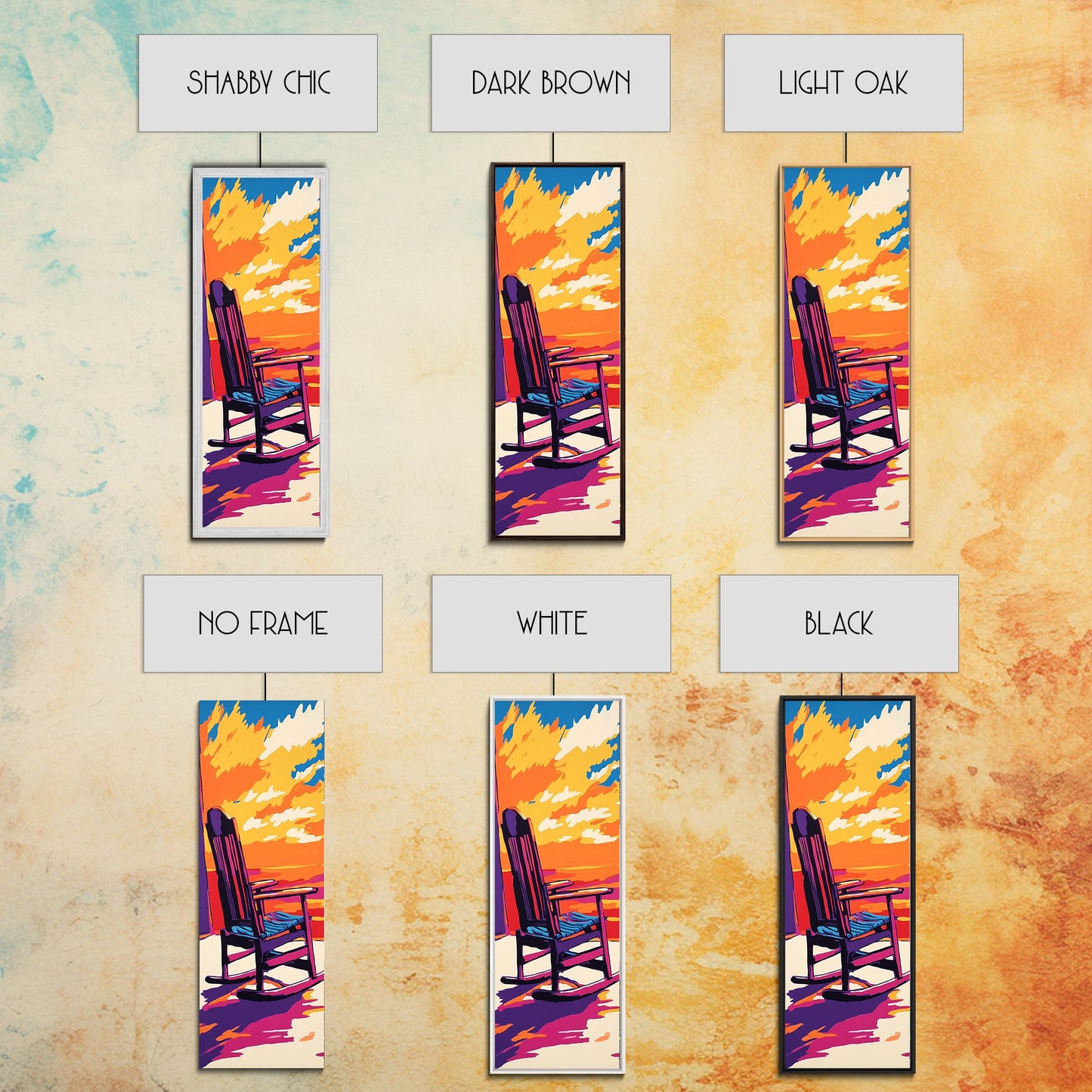 Cozy Porch, Rocking Chair, Canvas Print, Fall Home Decor, Rustic Wall Art, Warm Autumn Aesthetic, Living Room Wall Hanging