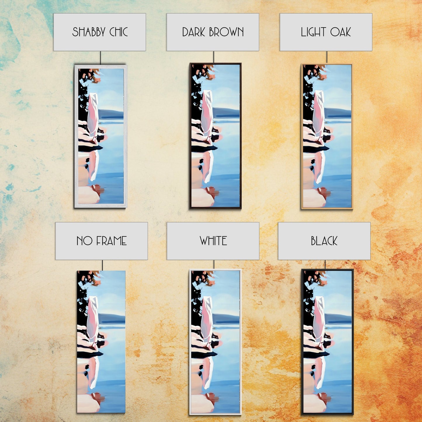 Lakeside Serenity, Peaceful Water Reflection, Tranquil Nature Painting, Forest Blue Landscape, Rustic Cabin Decor, Framed Canvas Print